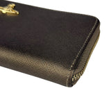 Vivienne Westwood Brown Leather Orb Zip Long Wallet