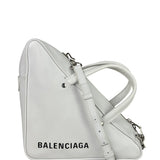 Balenciaga White Leather Triangle Two-Way Bag