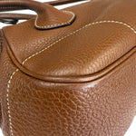 Prada Lizard Pushlock Flap Brown Vitello Daino Shoulder Bag