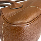 Prada Lizard Pushlock Flap Brown Vitello Daino Shoulder Bag