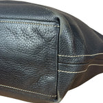 Prada Vintage Black Pebbled Leather Hobo Bag