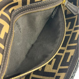 Fendi Black Raffia Zucca Shoulder Baguette