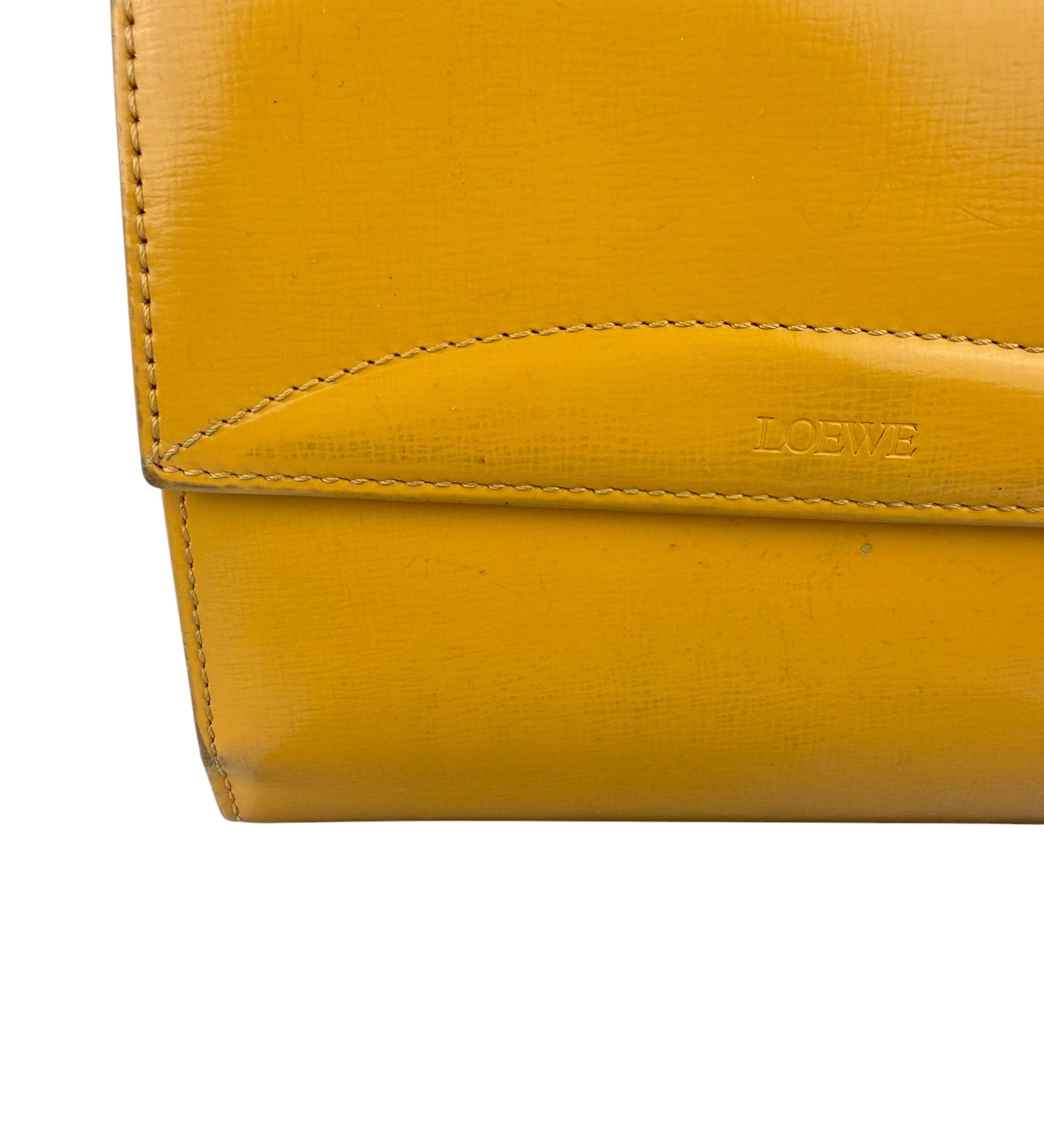 Loewe Vintage Yellow Leather Bifold Wallet