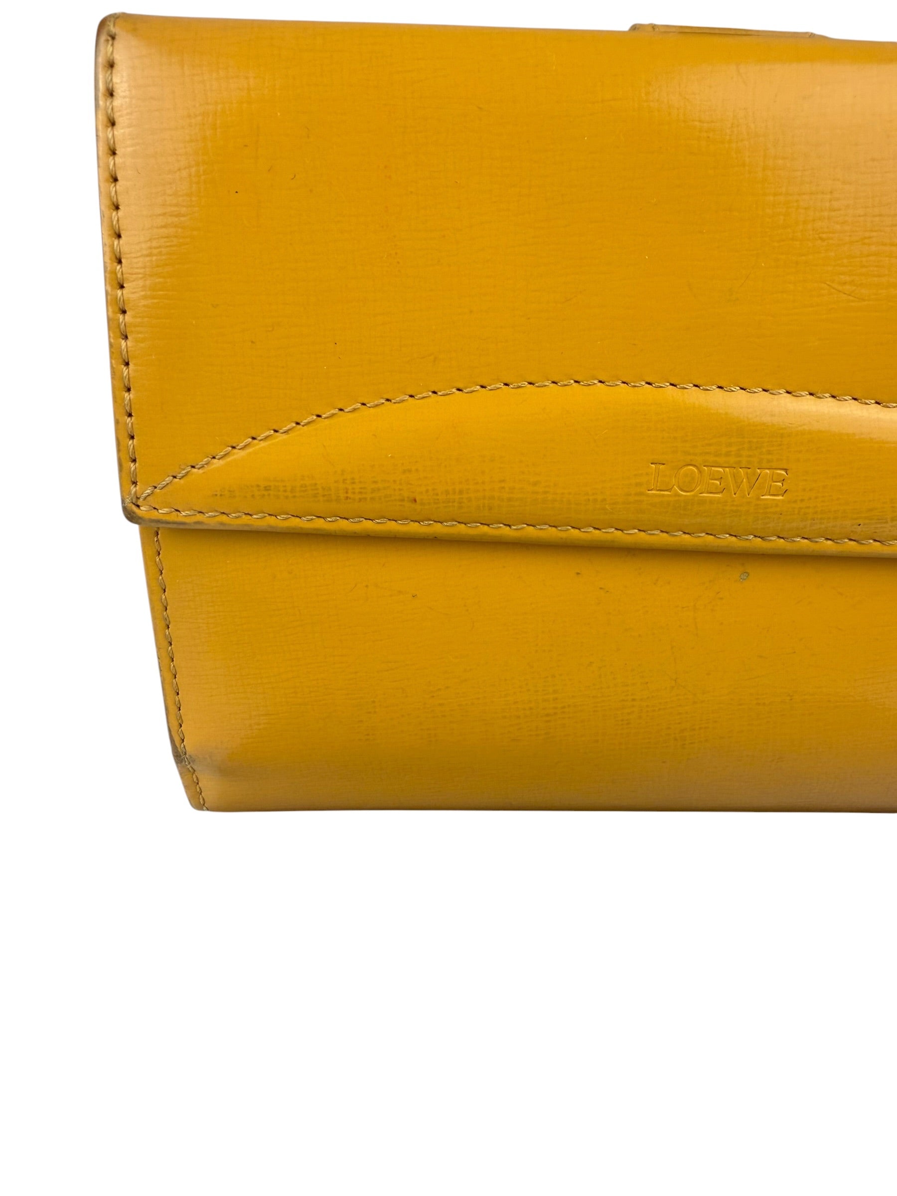 Loewe Vintage Yellow Leather Bifold Wallet