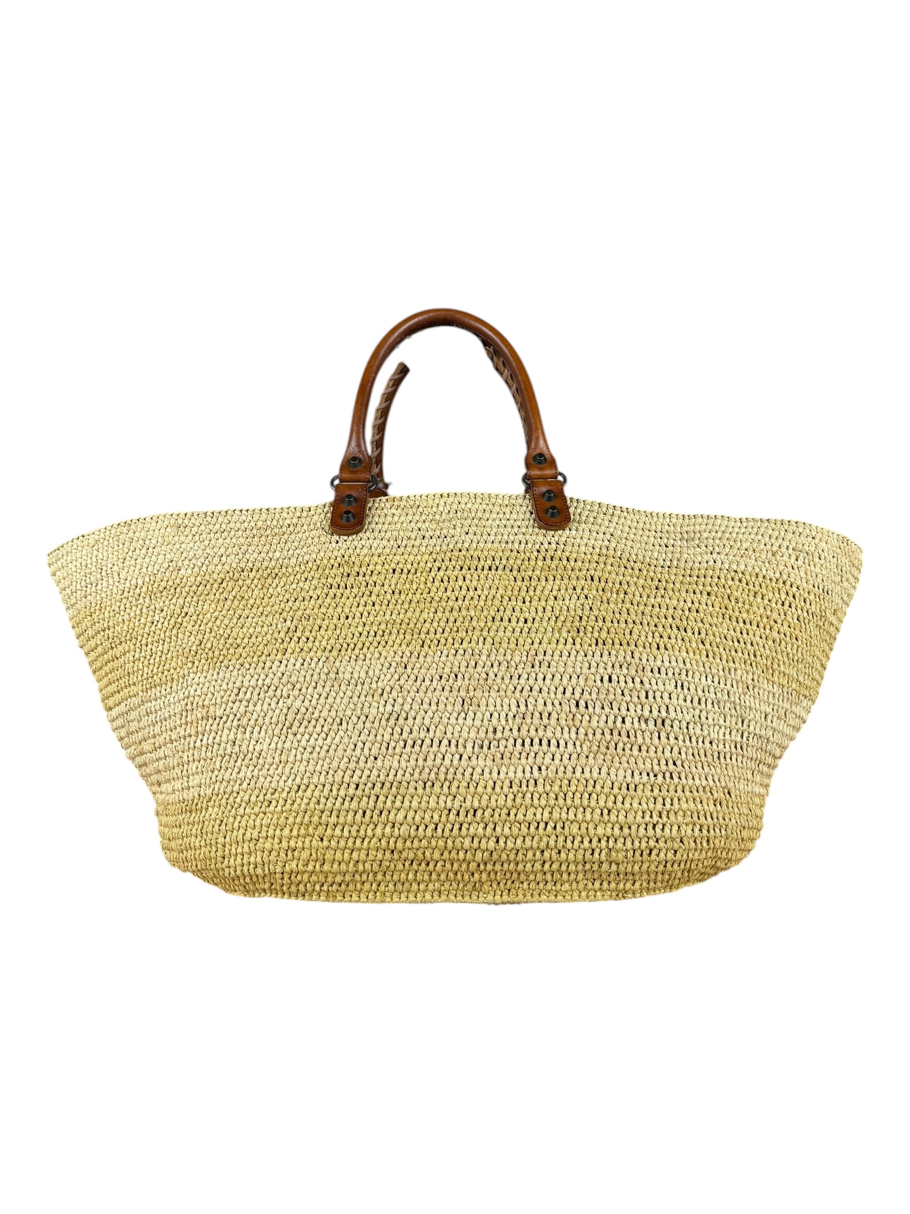 Balenciaga Wicker Tote Bag