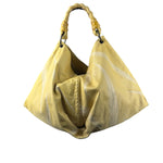 Bottega Veneta Yellow Calfskin Fortune Cookie Hobo