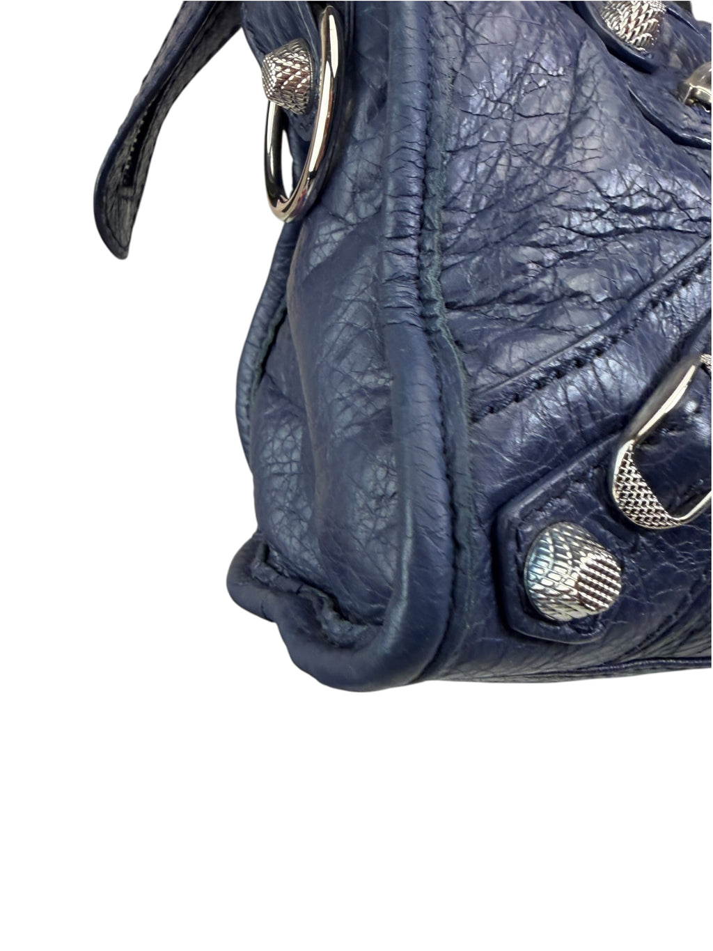 Balenciaga Navy Blue Mini City Bag