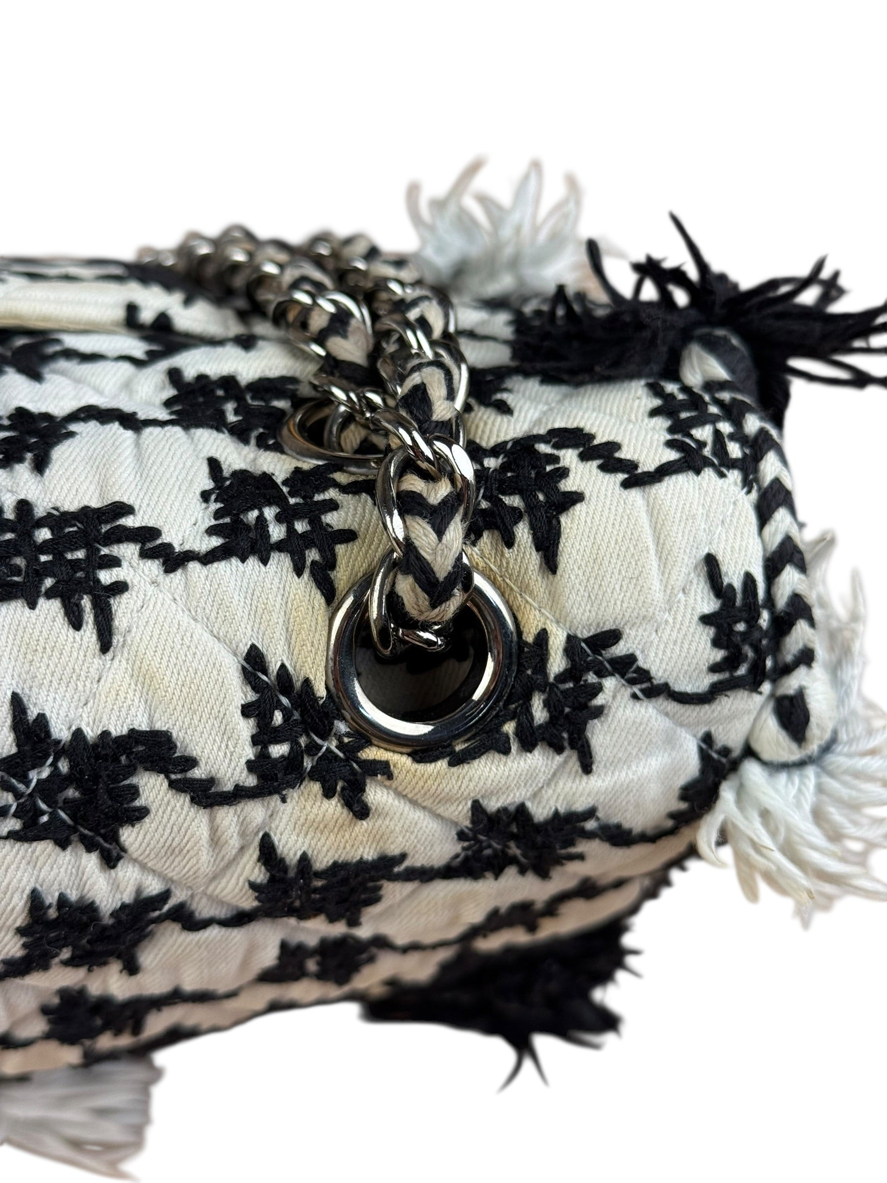 Chanel Tweed Woven Medium Classic Double Flap Bag 2014