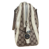 Gucci Leather Trim Monogram Canvas Web Stripe Tote Bag