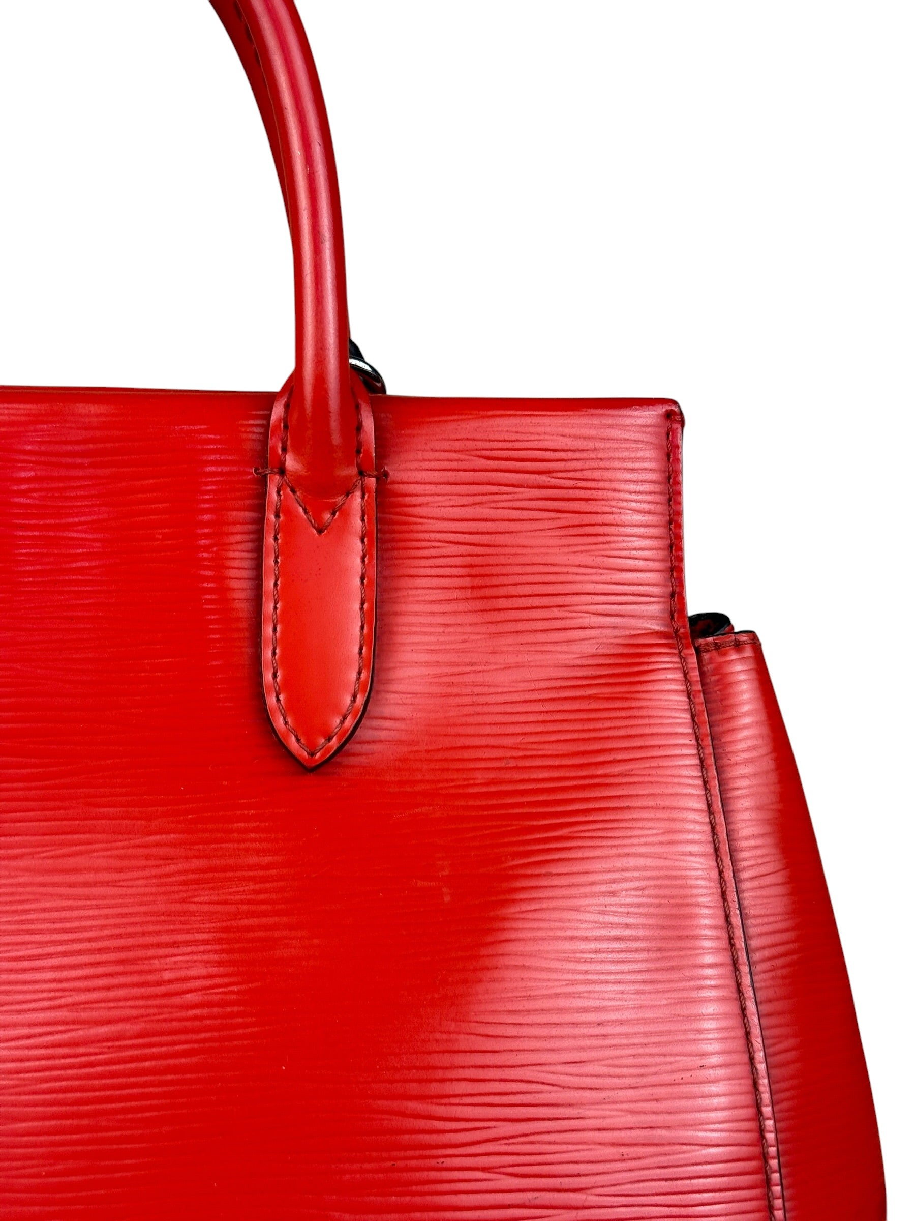 Louis Vuitton Red Epi Marly BB Handbag (No Strap)
