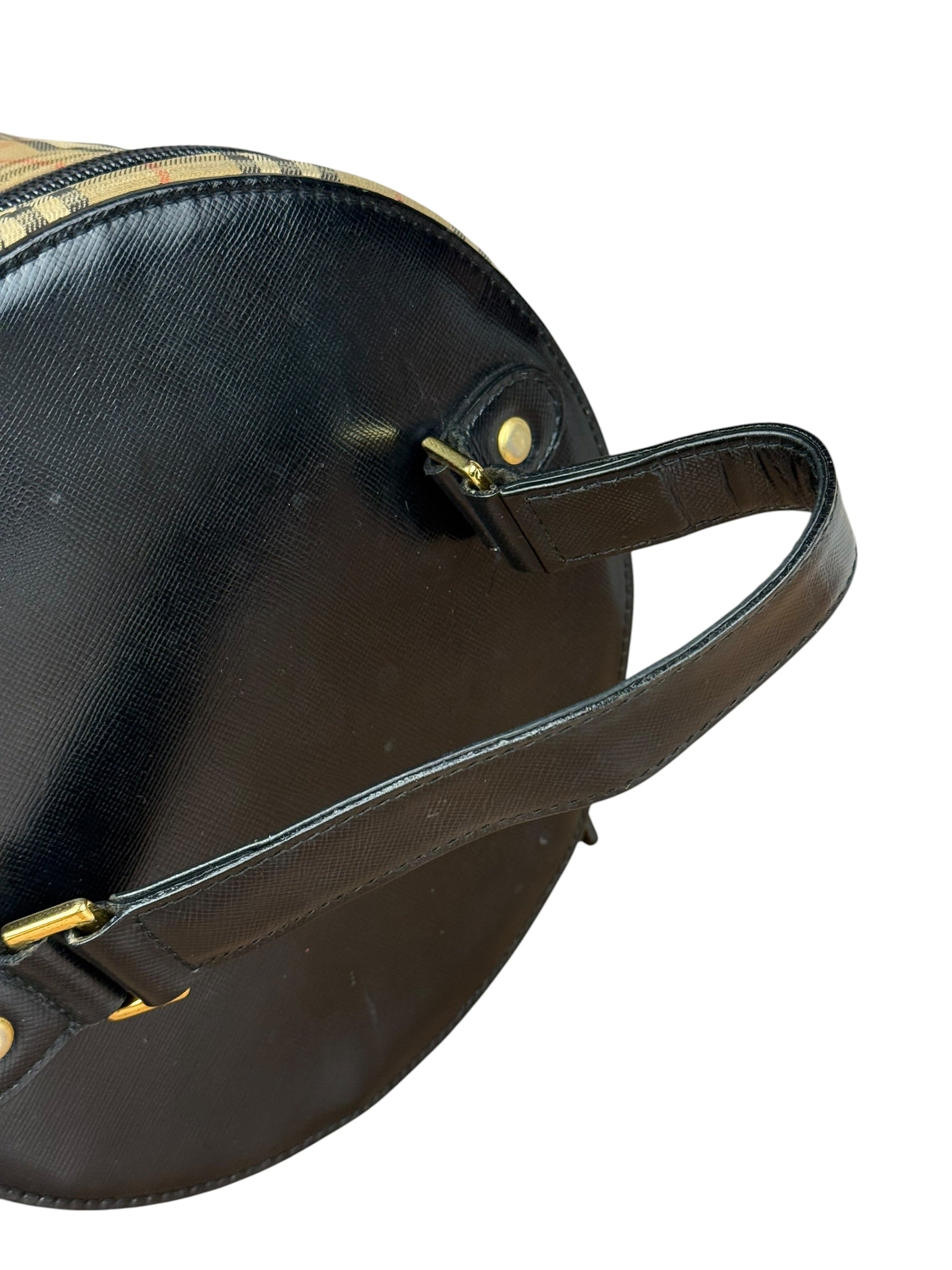 Burberry Vintage Nova Check Top Handle Vanity Bag