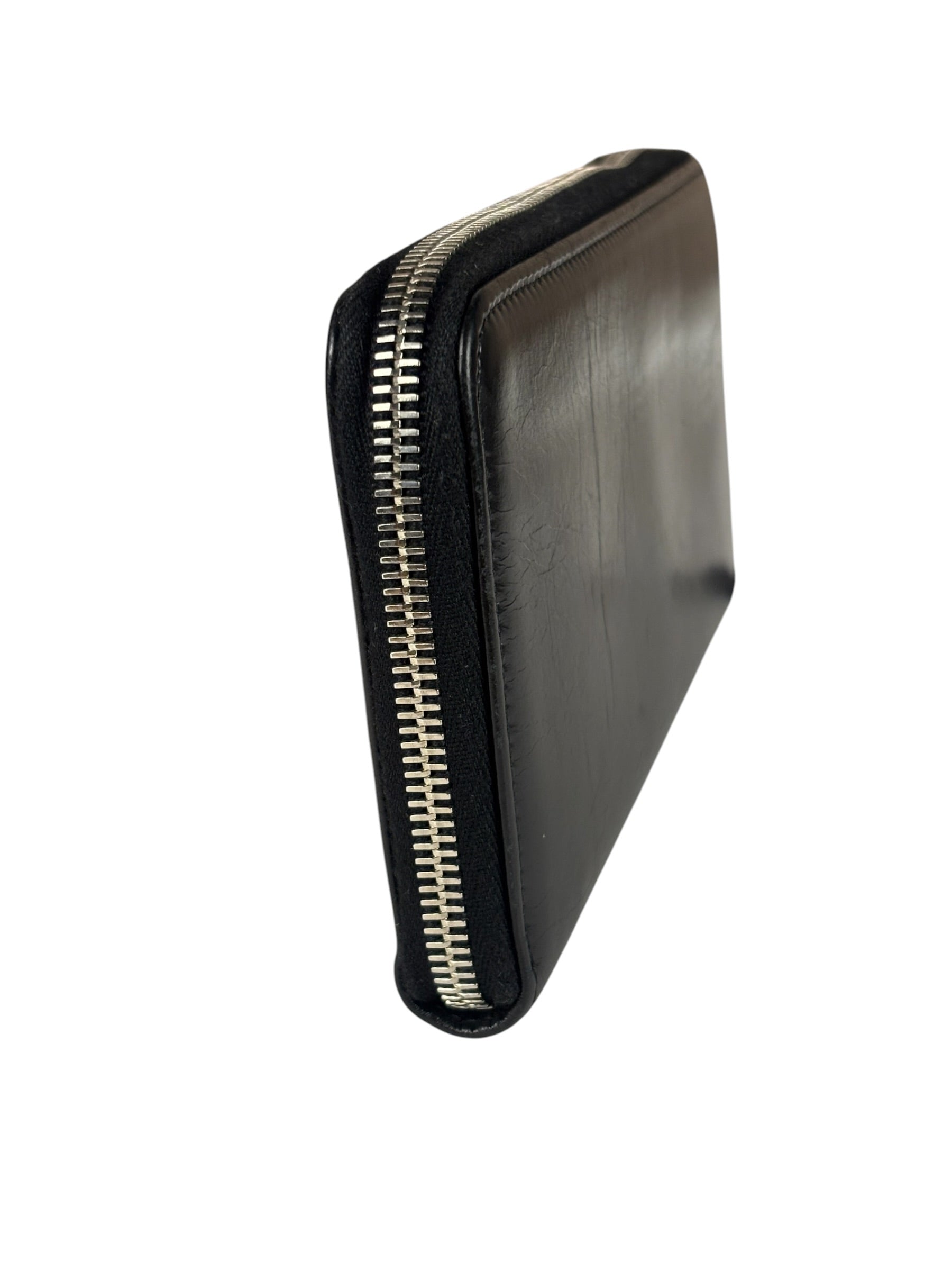Chanel Black Leather Votez Coco Zip-Around Wallet 2014