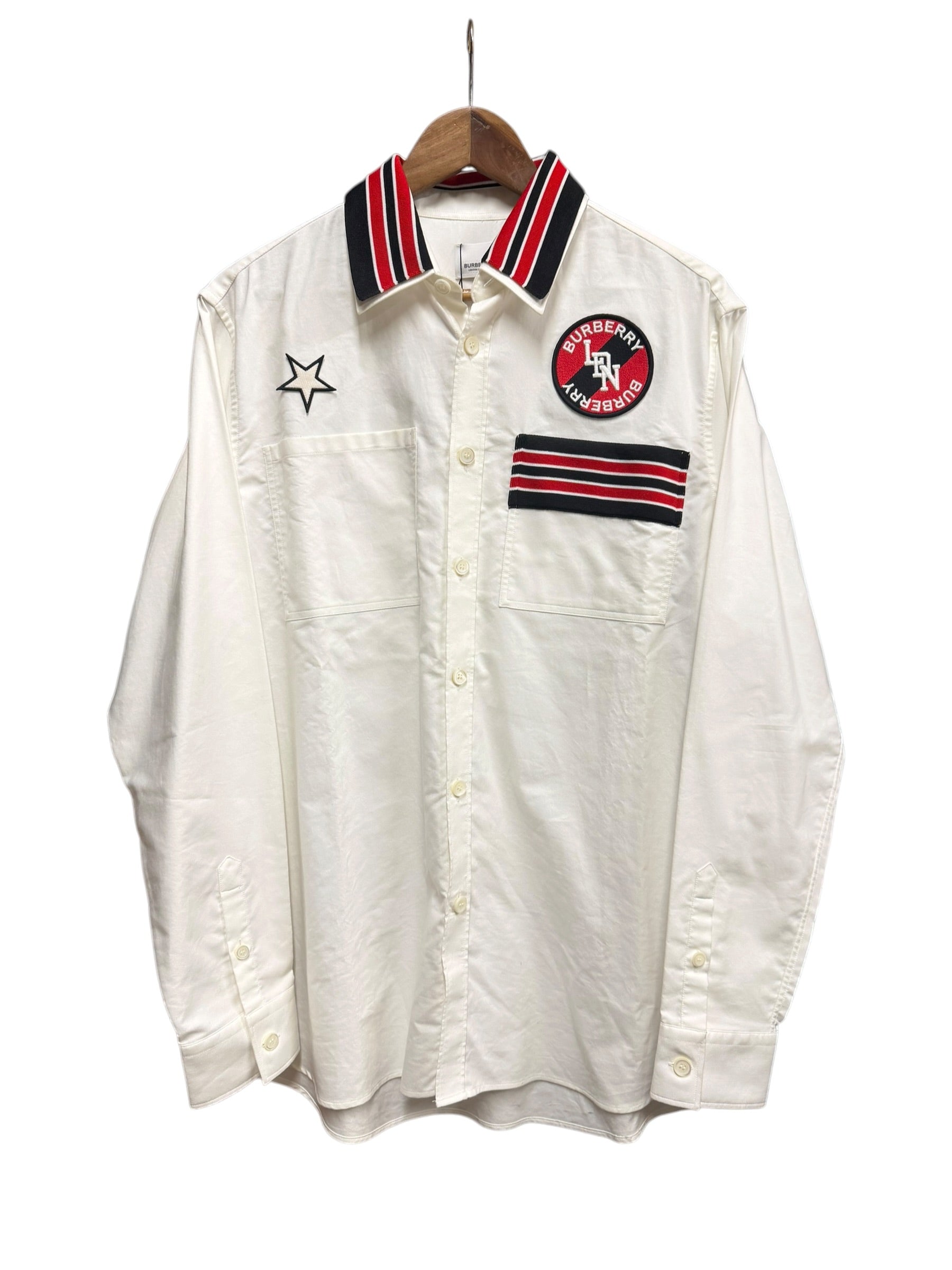 Burberry Vintage Patch Logo Button Down Shirt