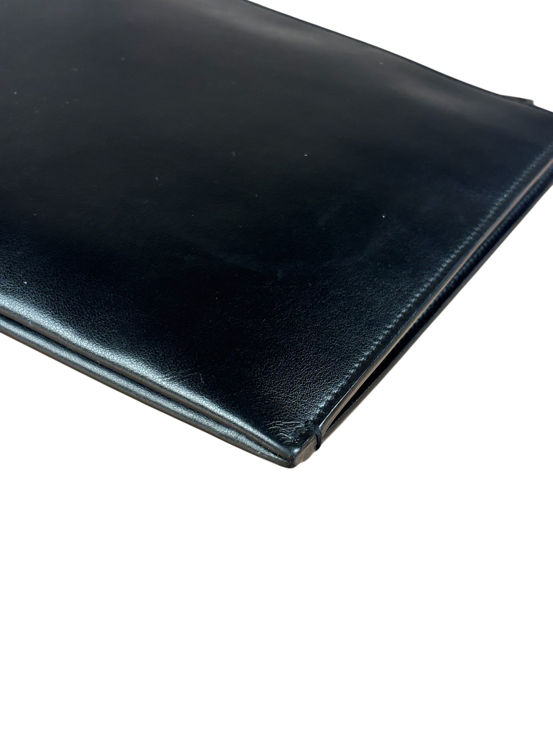 Saint Laurent Black Leather Patchwork Pouch