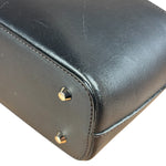 Burberry Vintage Black Leather Flap Shoulder Bag
