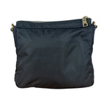 Prada Black Tessuto Nylon Leather Trim Crossbody Shoulder Bag