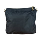 Prada Black Tessuto Nylon Leather Trim Crossbody Shoulder Bag