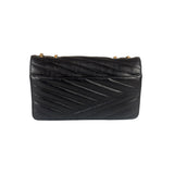 Chanel Black Leather Medium Gabrielle Flap Bag 2011