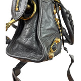 Balenciaga Grey Lambskin Motocross City Two-Way Bag