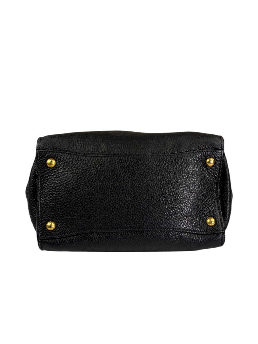 Prada Black Leather Vitello Daino Soundlock Two-Way Satchel