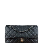 Chanel Classic Quilted Black Double Flap Bag 2003