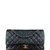 Chanel Classic Quilted Black Double Flap Bag 2003