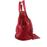 Balenciaga Red Calfskin Rouge Le City Bag