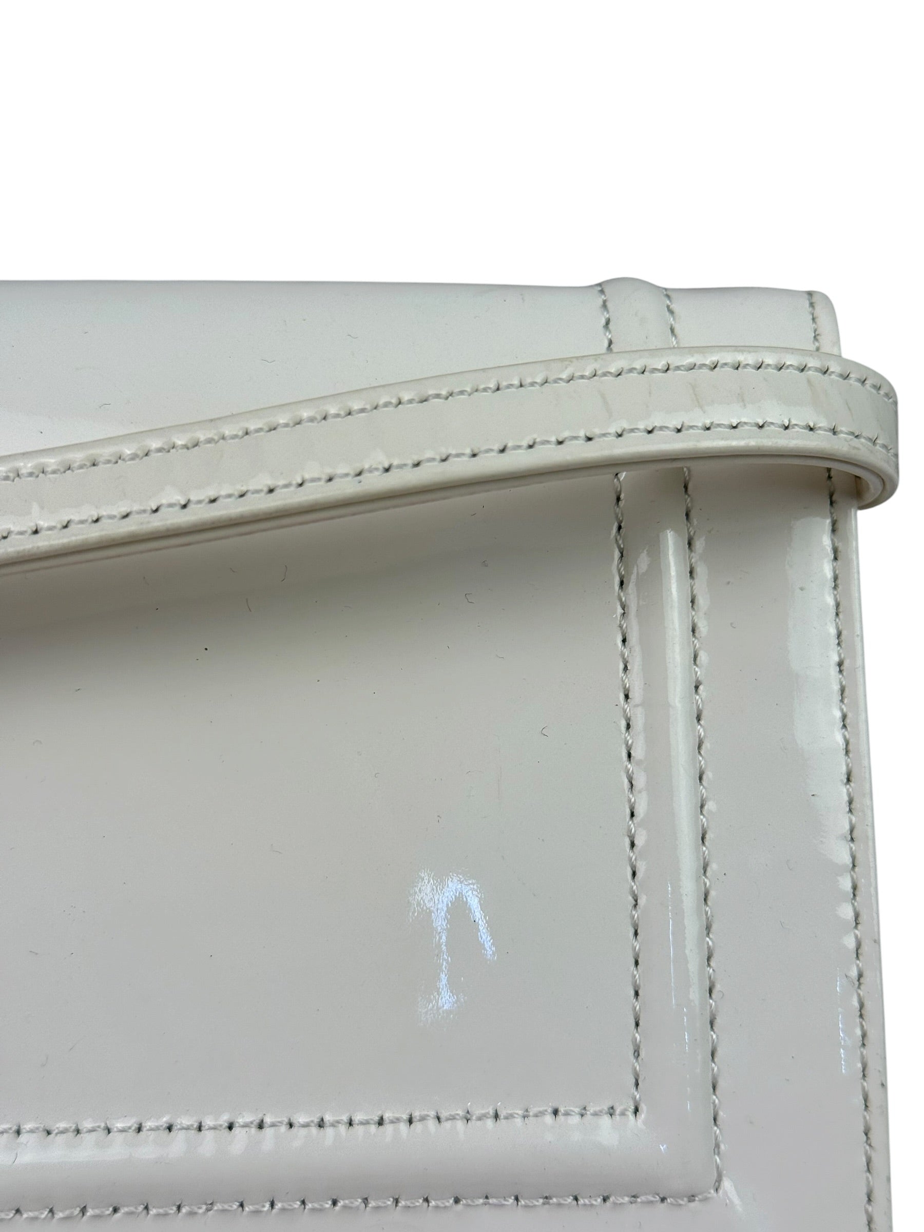 Jean Paul Gautier White Patent Leather Clutch Wallet