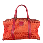 Fendi FF Vintage Boston Bag Red