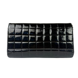 Chanel Black Patent Chocolate Bar Quilted Flap Shoulder Bag 2001