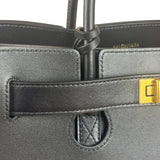 Balenciaga Black Leather Bel Air Carry All Two-Way Bag