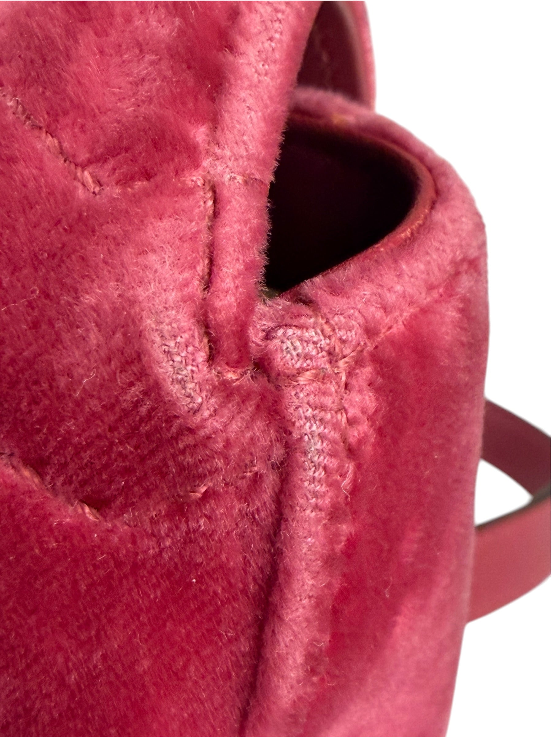 Gucci GG Marmont Matelasse Velvet Small Pink Chain Bag