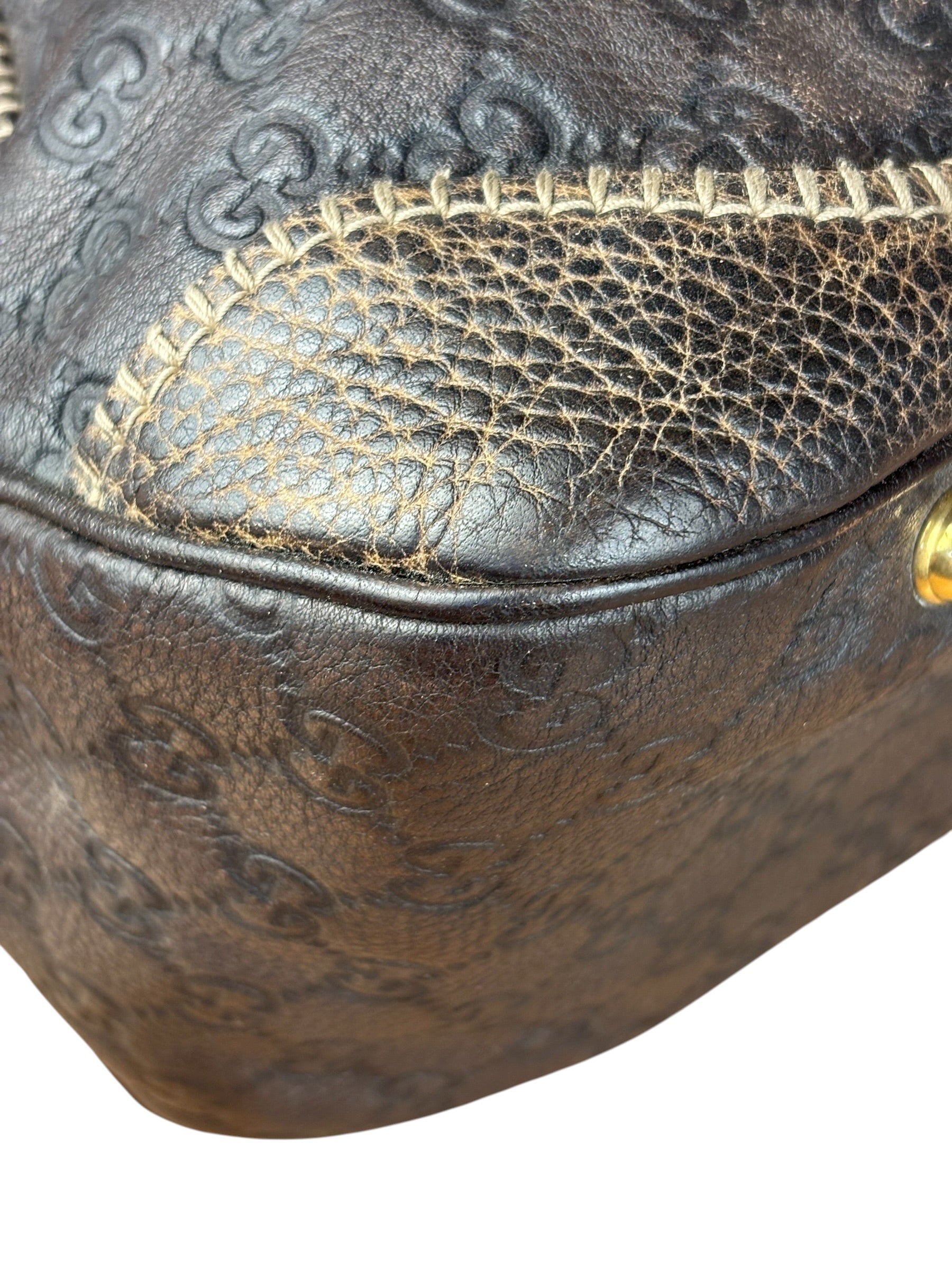 Gucci New Pelham Brown Leather Handbag