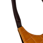 Chanel Mustard Yellow Patent Leather Chocolate Bar Hobo Bag 2002