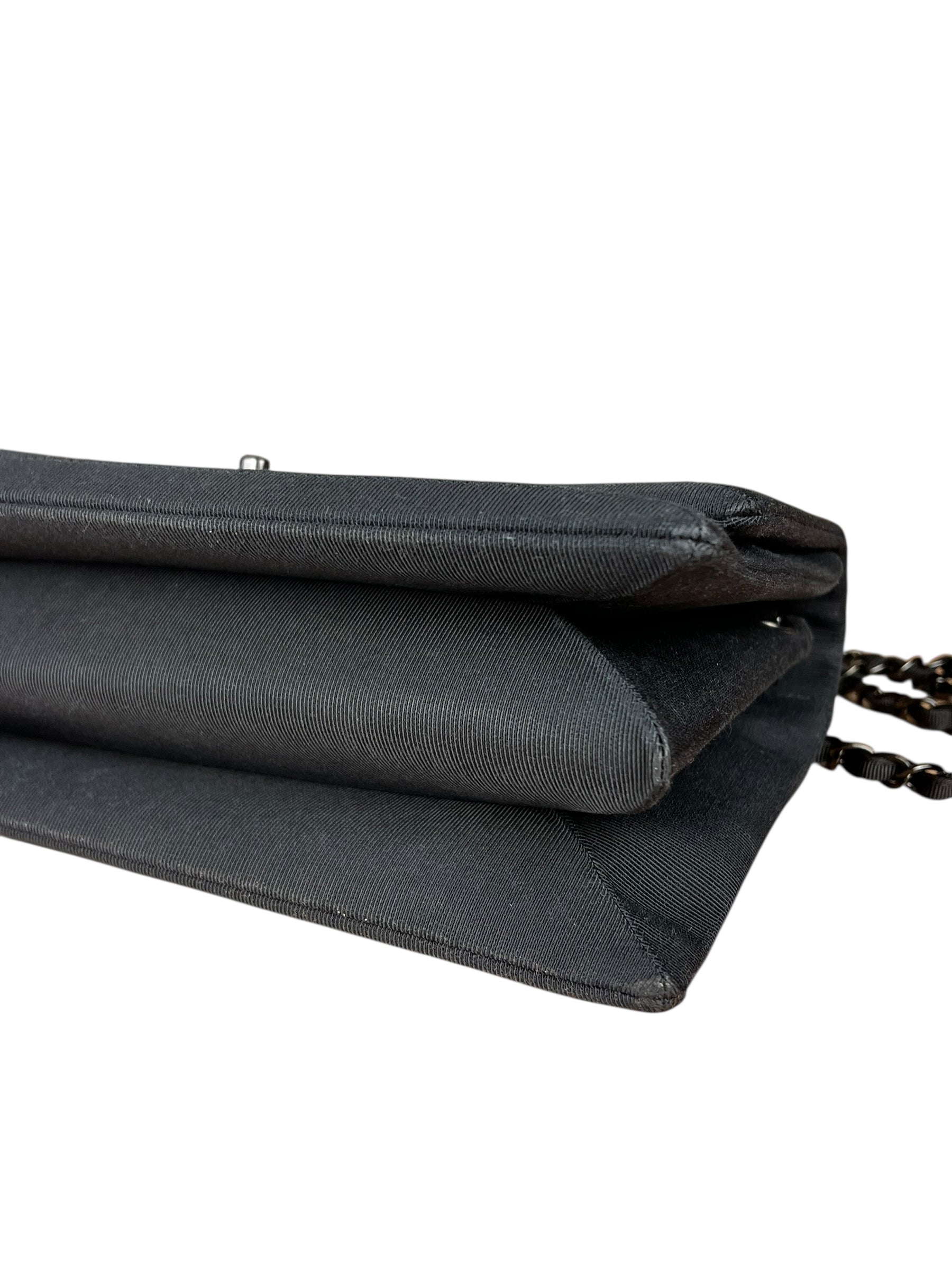 Chanel Quilted Two Tone Leather Flap Bag White