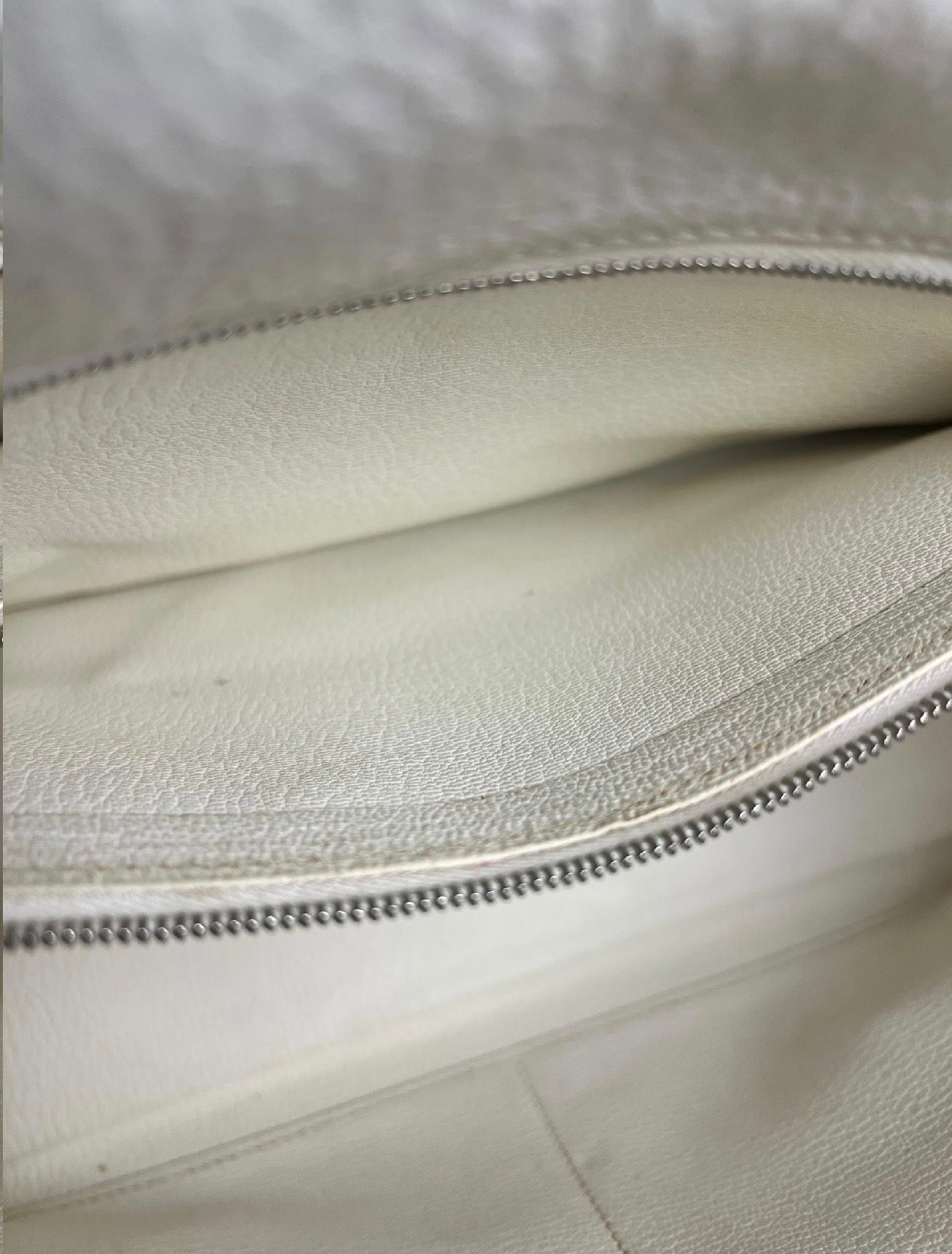 Hermes Kelly 32 White Clemence Leather Handbag 2008