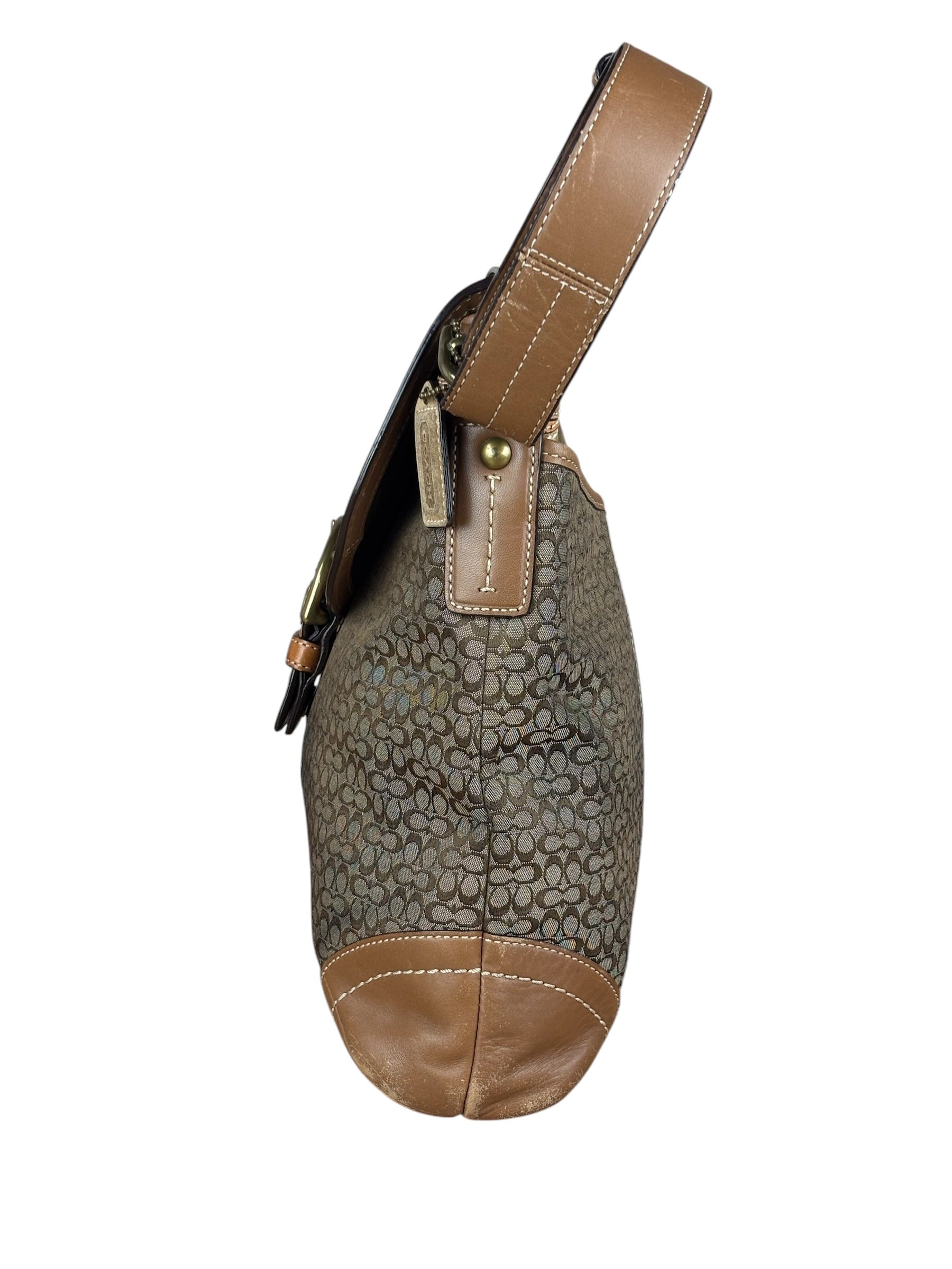Coach Jacquard Fabric Canvas Monogram Soho Shoulder Bag