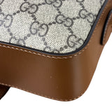 Gucci Brown Leather GG Horsebit Camera Bag 1955