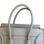 Celine Grey Pebbled Leather Luggage Micro Tote