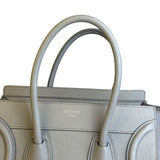 Celine Grey Pebbled Leather Luggage Micro Tote