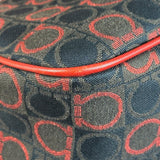Salvatore Ferragamo Multicolor Leather Trim Monogram Gancini Pochette