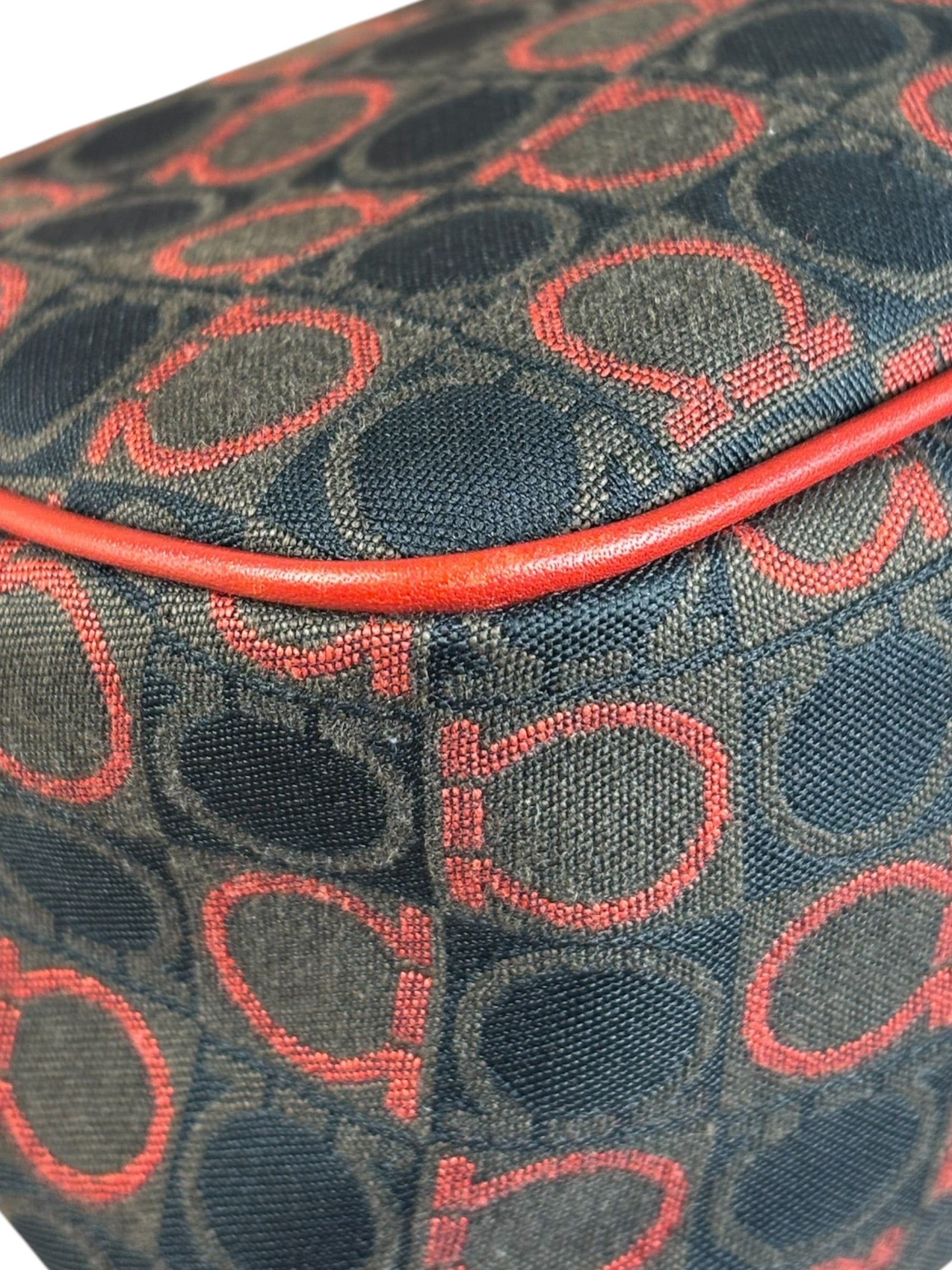Salvatore Ferragamo Multicolor Leather Trim Monogram Gancini Pochette