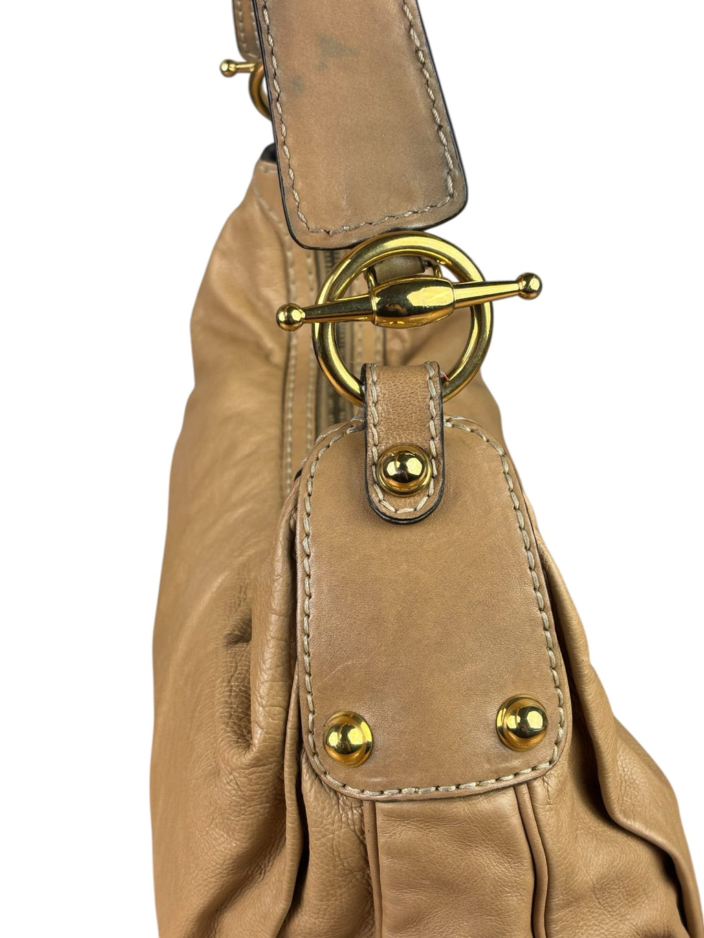 Gucci Jockey Hobo Light Brown
