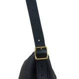 Gucci Black Pebbled Leather Half Moon Hobo Bag