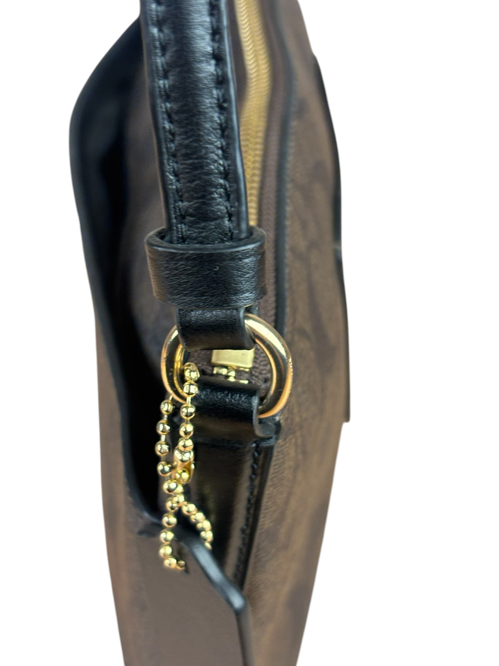 Coach Brown Leather Signature East-West Pop-Up Crossbody Bag