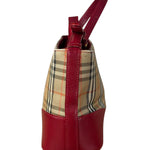 Burberry Brown/Beige House Haymarked Shoulder Bag