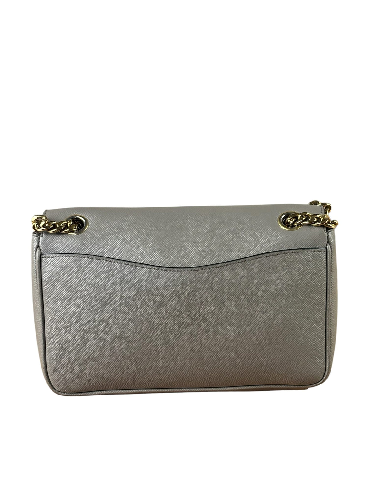 Prada Grey Saffiano Leather Cuir Pattina Crossbody