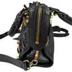 Balenciaga Grey Lambskin Motocross City Two-Way Bag