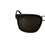 Prada Black Metal Double Bridge Sunglasses