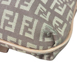 Fendi Pastel Pink Leather Trim Zucca Flap Vitello Tube Messenger Bag
